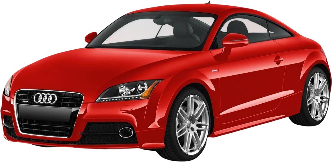 Red sports coupe